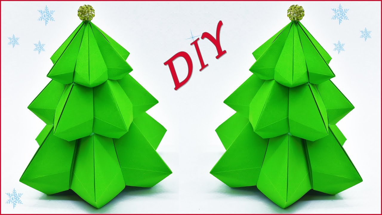 🎉 3D ORIGAMI 🎄 Christmas Tree of Paper 🎄 Christmas Decorations