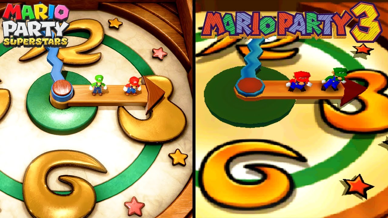 Comparison of Tick Tock Hop in Mario Party (2000-2021)