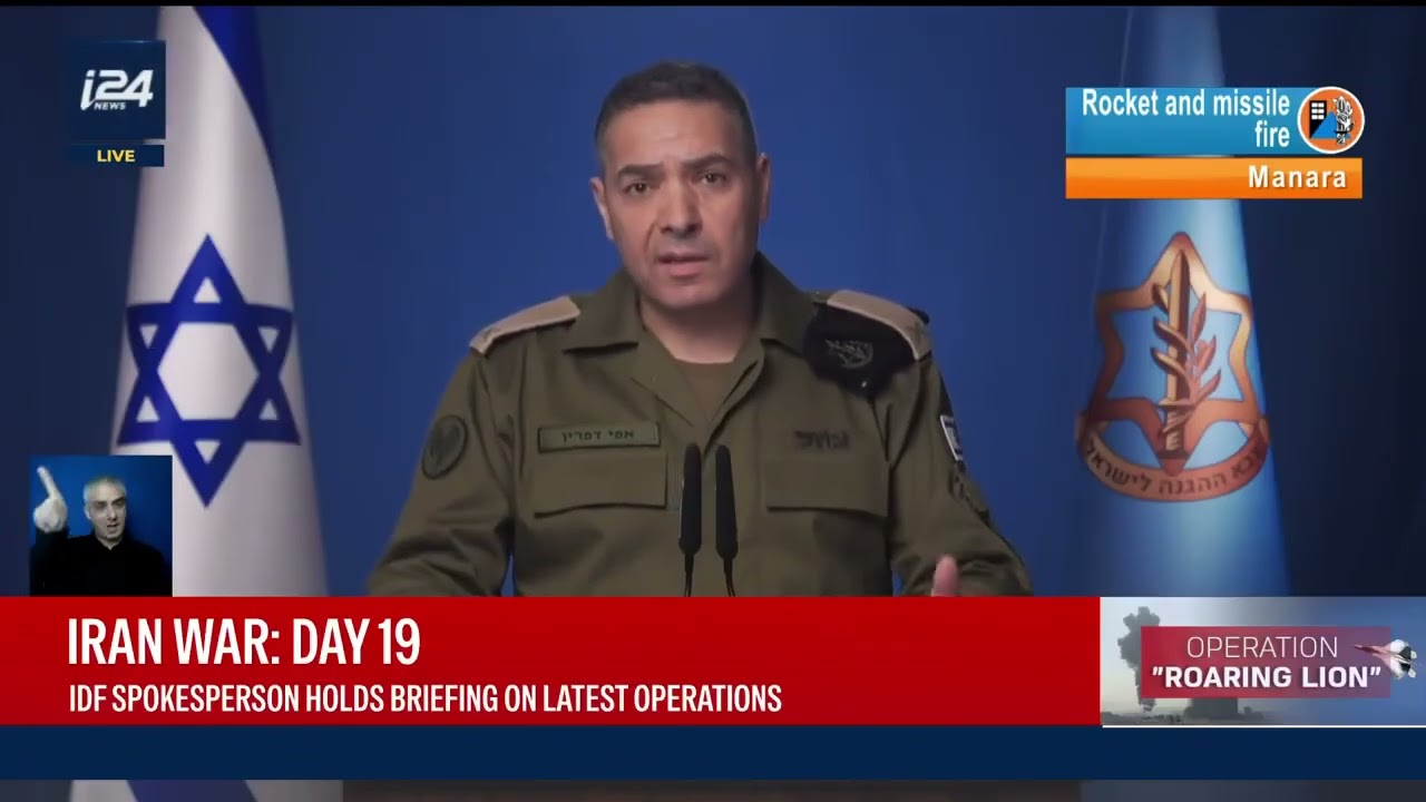 Purtătorul de cuvânt al IDF, declarații importante în a 19-a zi de război cu Iranul