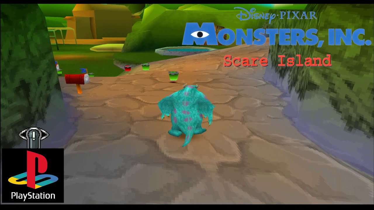 Disney Pixar Monsters Inc Scare Island (PlayStation) 100% Walkthrough Part 2: Urban Training Grounds