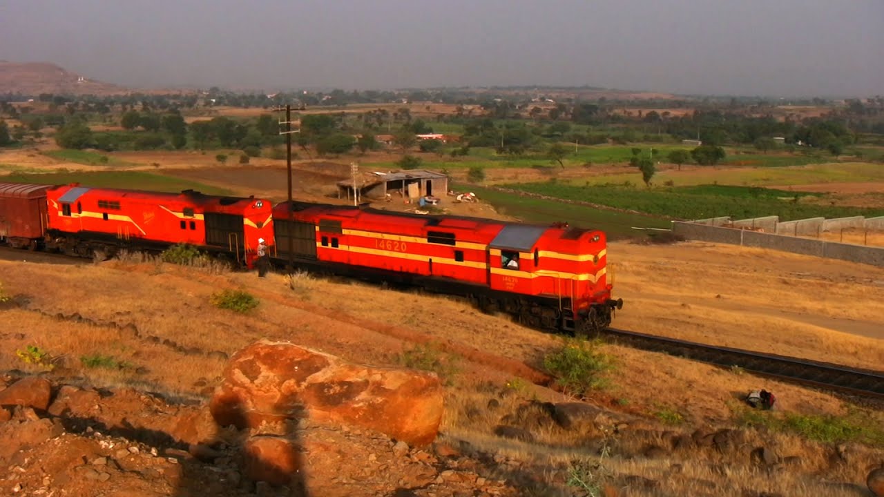 ALCo hauled Freight train at Shindawane Ghats.