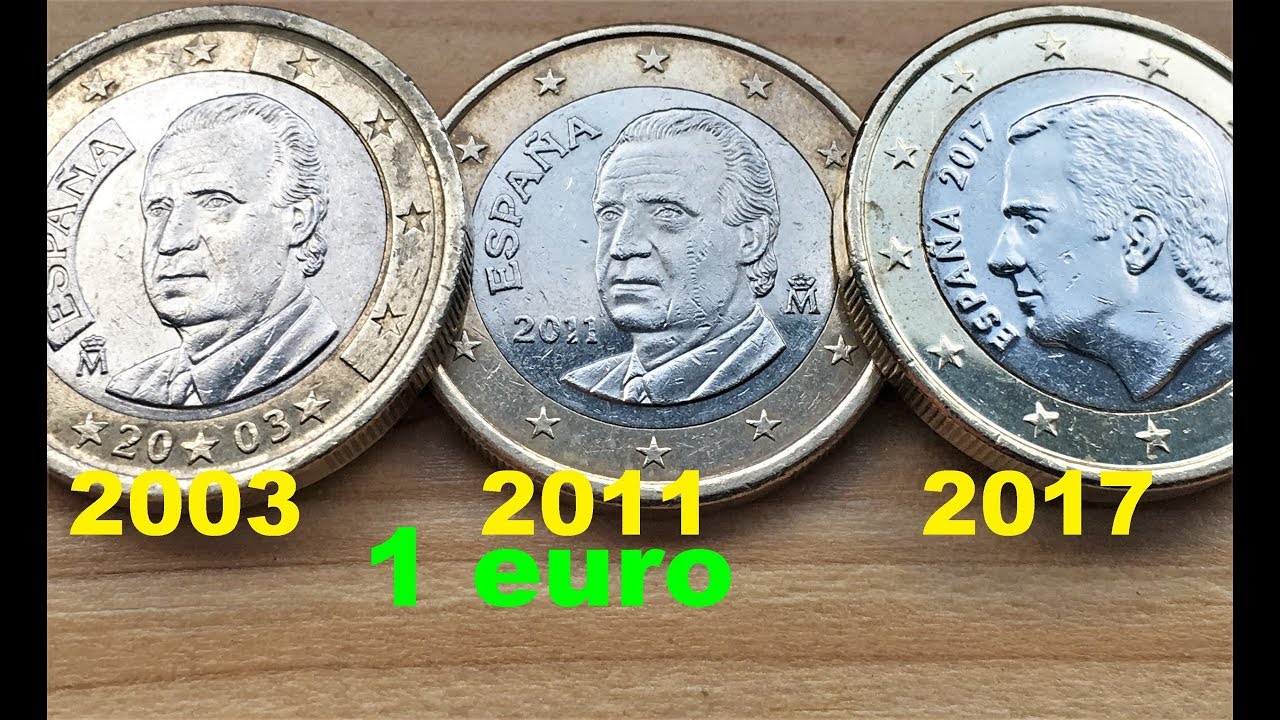 Spain 1 euro 2003 2011 2017 España