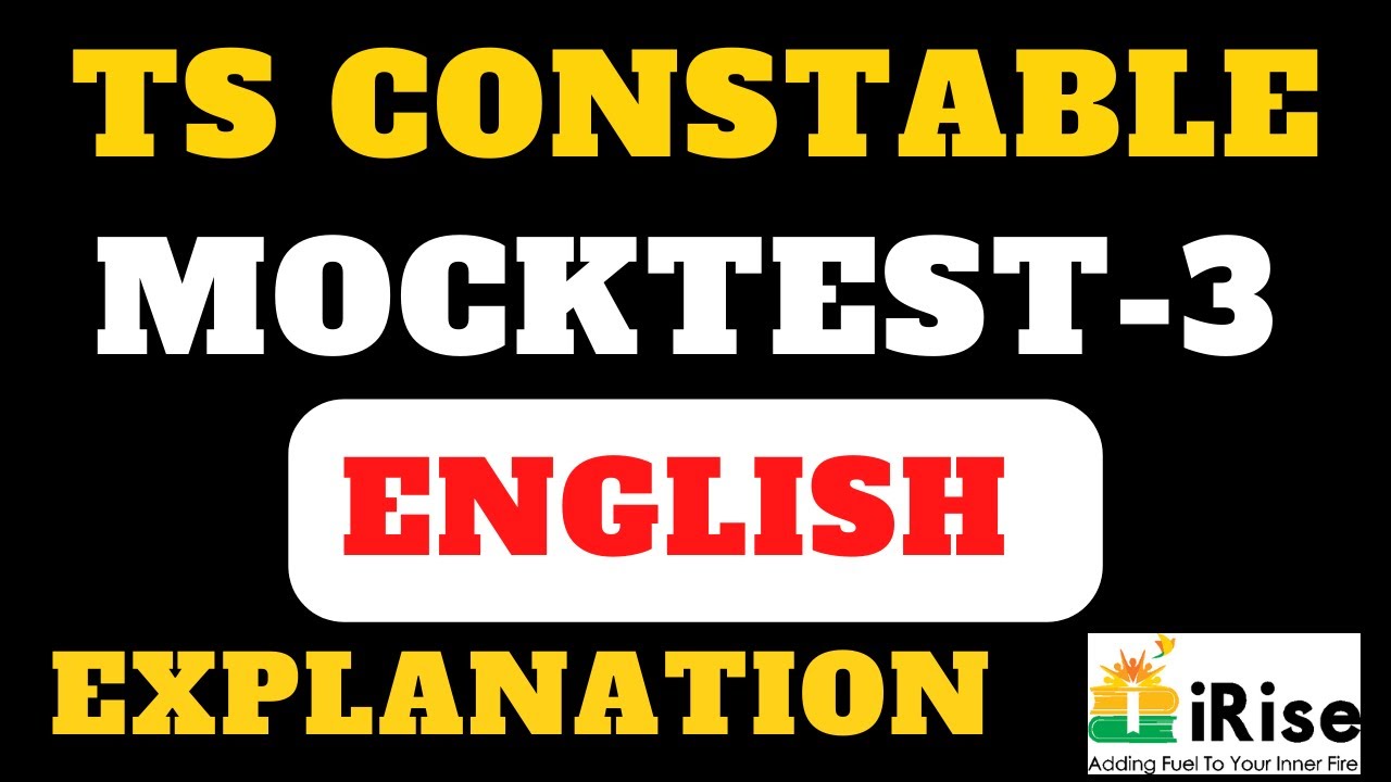 TS-Constable  Prelims Maha Mock Test -03  English  Explanation (PDF also Available)