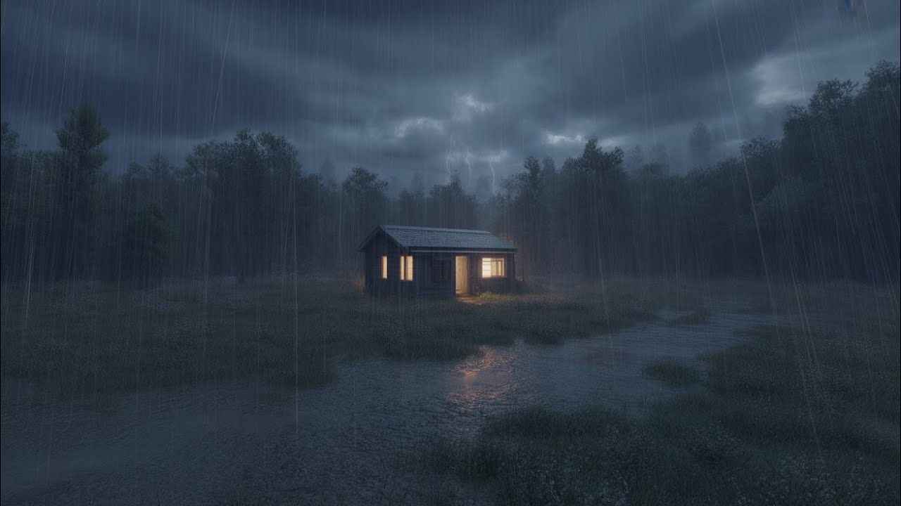 Heavy Rain Sounds for Deep Sleep | 10 Hours | No Thunder