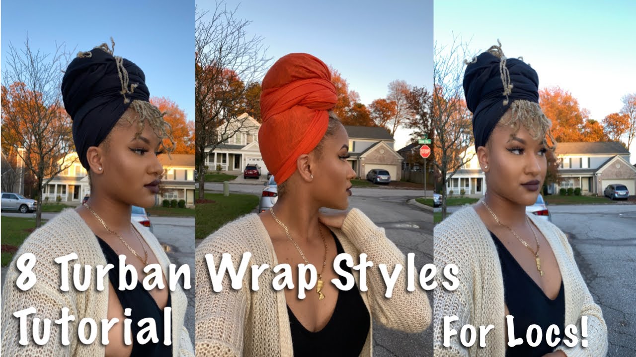 8 Easy Headwrap Styles for Locs! | Peyton Reneé