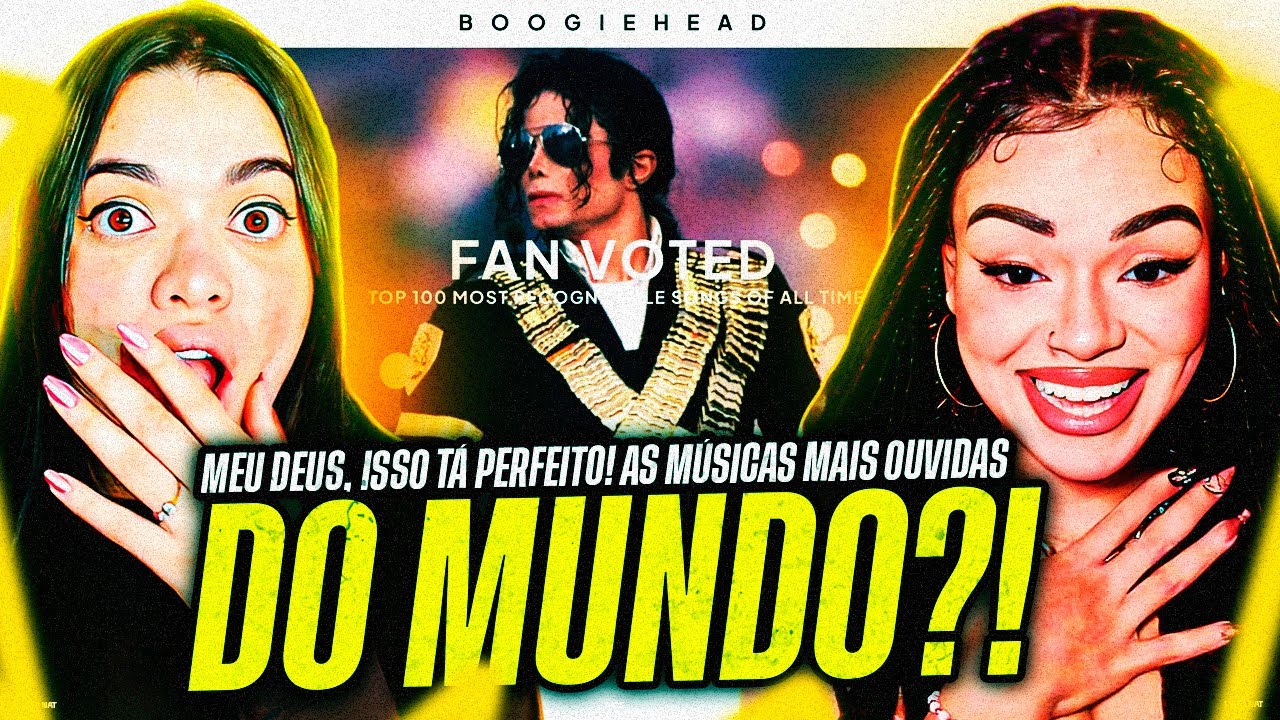 REAGINDO a TOP 100 MÚSICAS MAIS CONHECIDAS DE TODOS OS TEMPOS | Nat e Vic MV