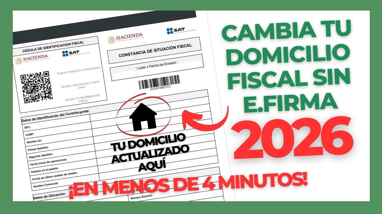 Cómo CAMBIAR tu DOMICILIO en el SAT sin e.firma