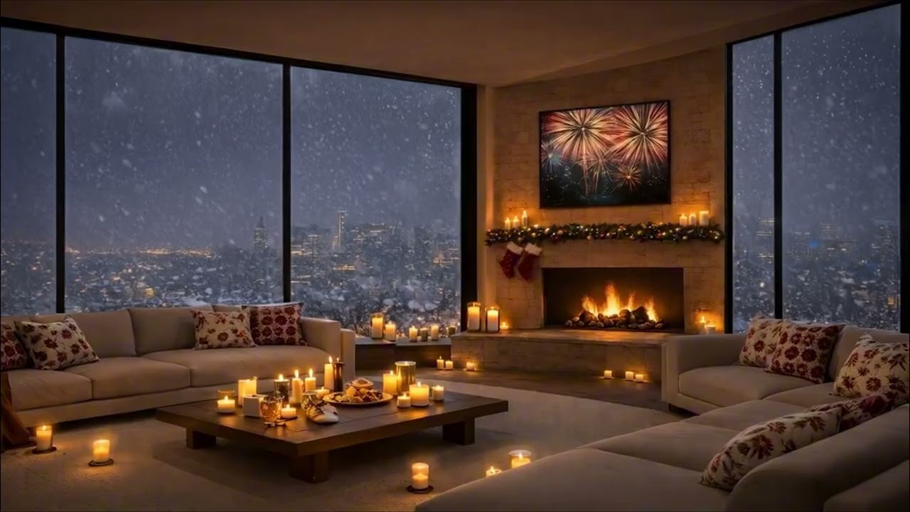 Relaxing Piano with Fireplace 🔥 Cozy Winter Music for Sleep & Relaxation