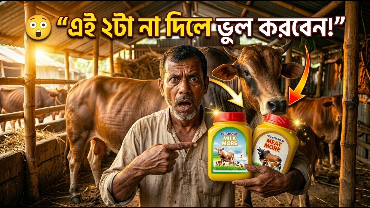 এই পণ্য ব্যবহার করে দুধ উৎপাদন দ্বিগুণ করুন। এবং ষাঁড় গরু হবে মাত্র ৭দিনে মোটাতাজা ...।