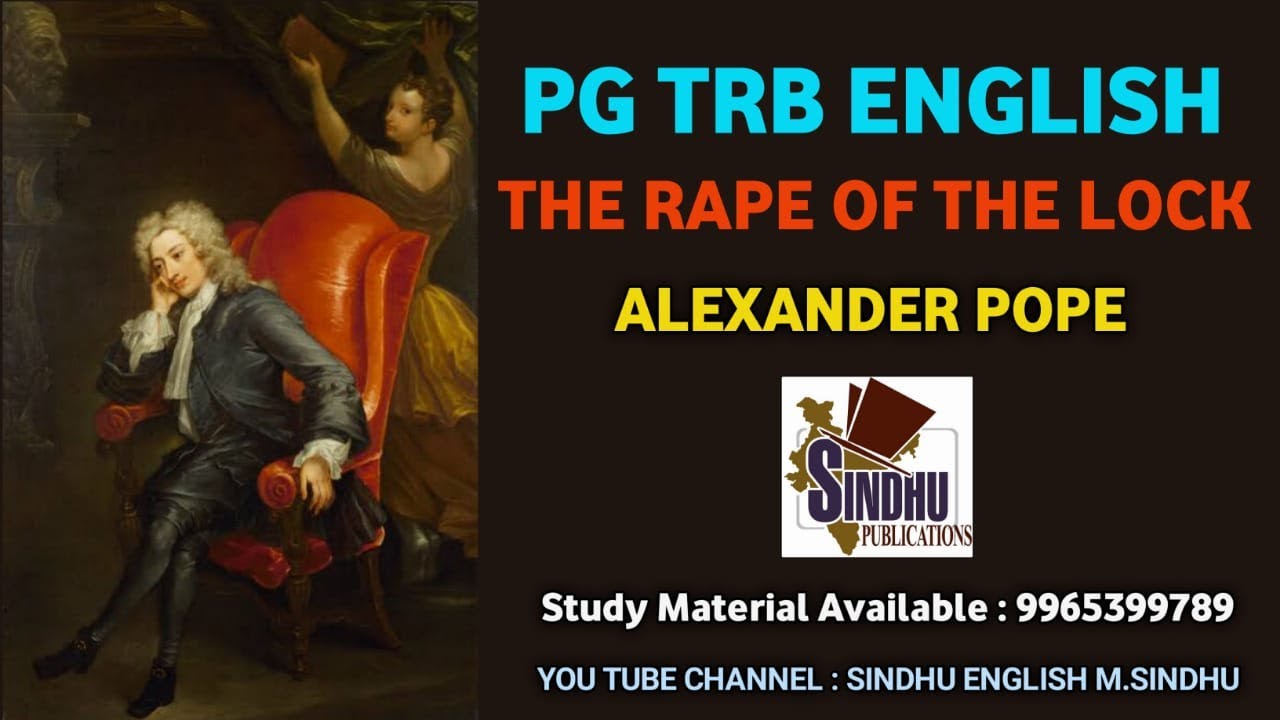Alexandar Pope's The Rape of the lock in Tamil, PG TRB English @Sindhu English M.Sindhu