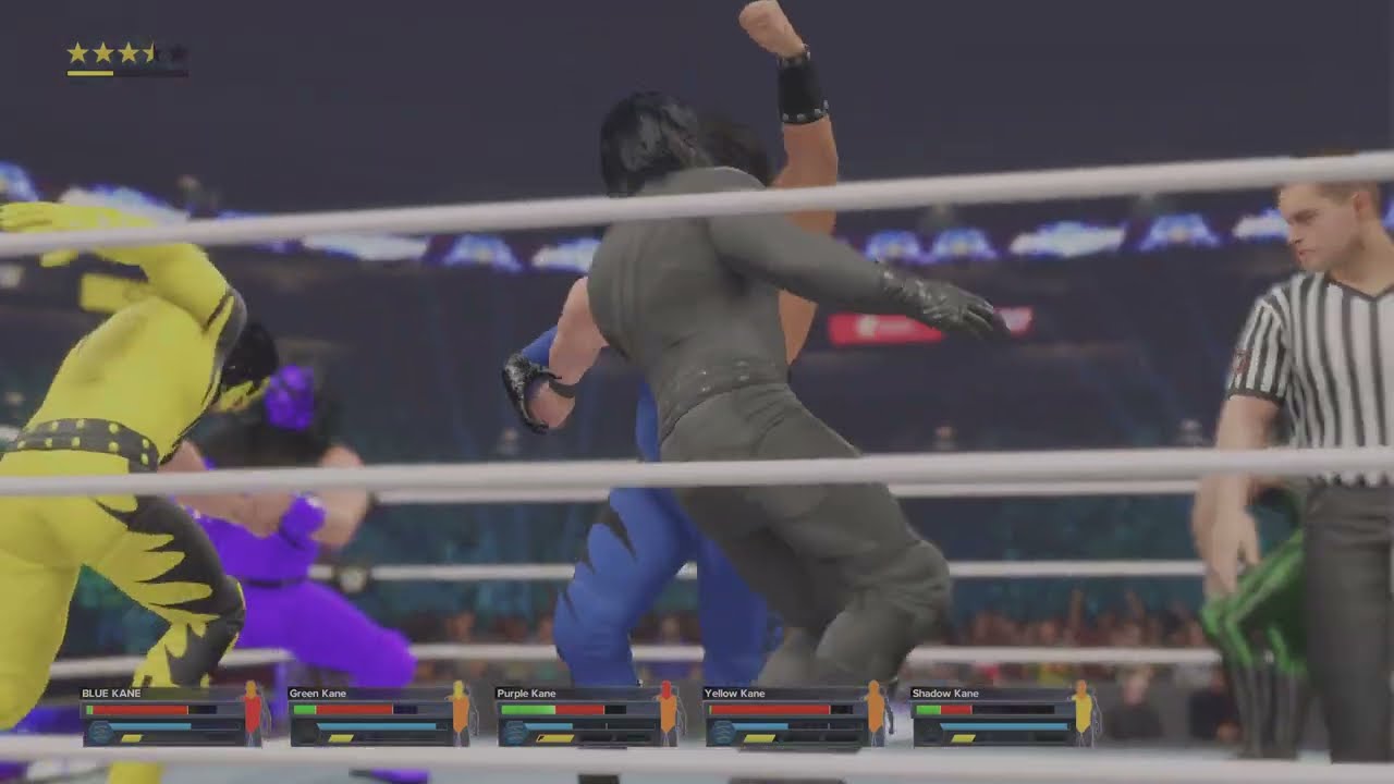WWE Blue Kane Vs Purple Kane Vs Green Kane Vs Yellow Kane Vs Retro Kane Vs Shadow Kane