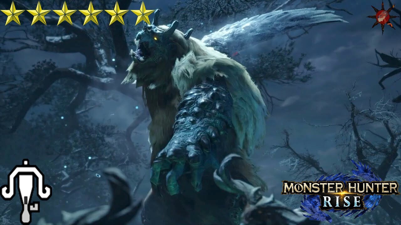 [MH Rise] Goss Harag with LBG, Village 6* Abominable Snow-beast