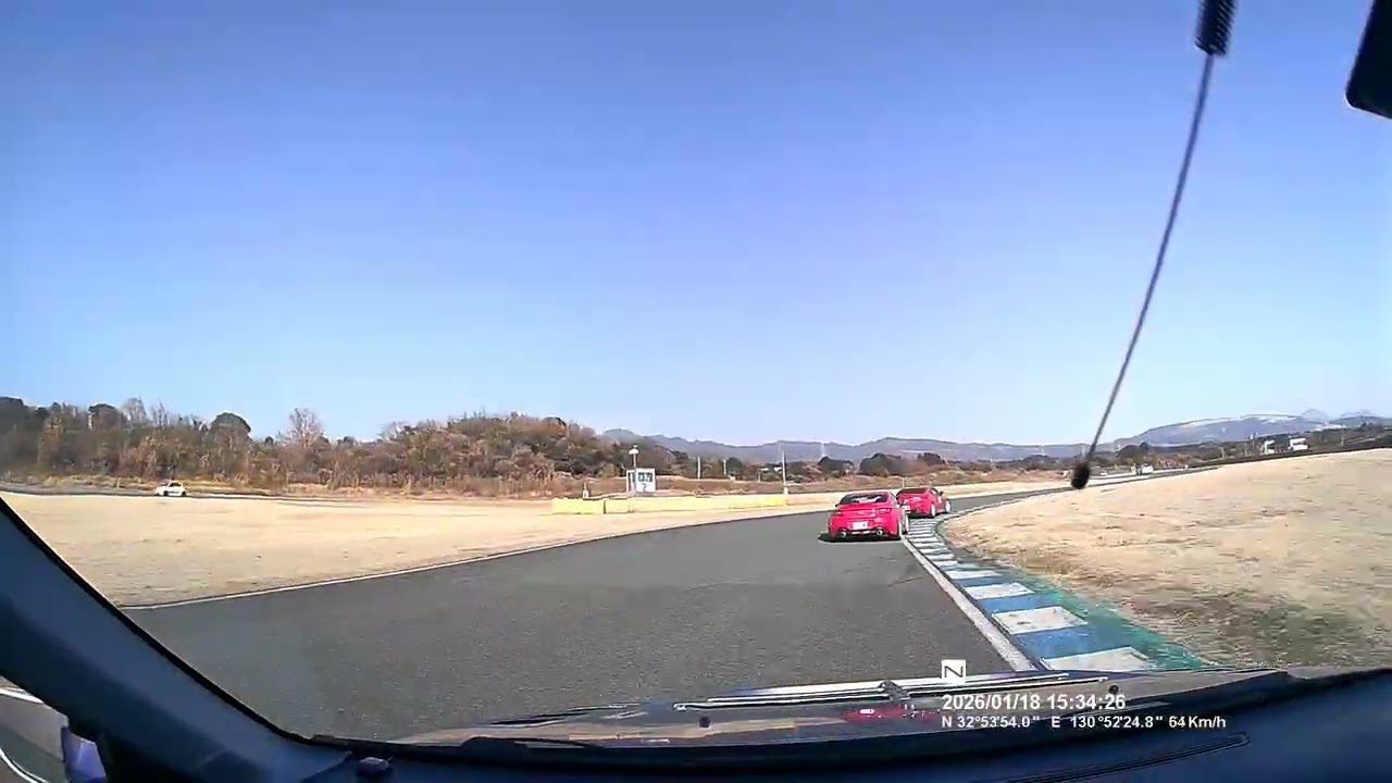 20260118EMZ新春走行会　フェニックスGR862台とのバトル　HSR九州　ランサーエボリューションワゴン　GR86