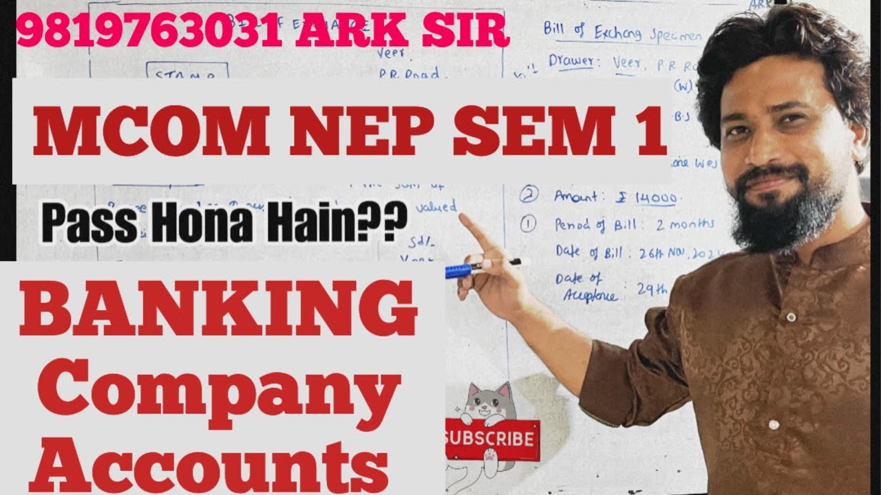 2025 BANKING FINAL ACCOUNTS P&L BALANCE SHEET MCOM SEM1 NEP UNIVERSITY PAPER SOLUTION ARK SIR