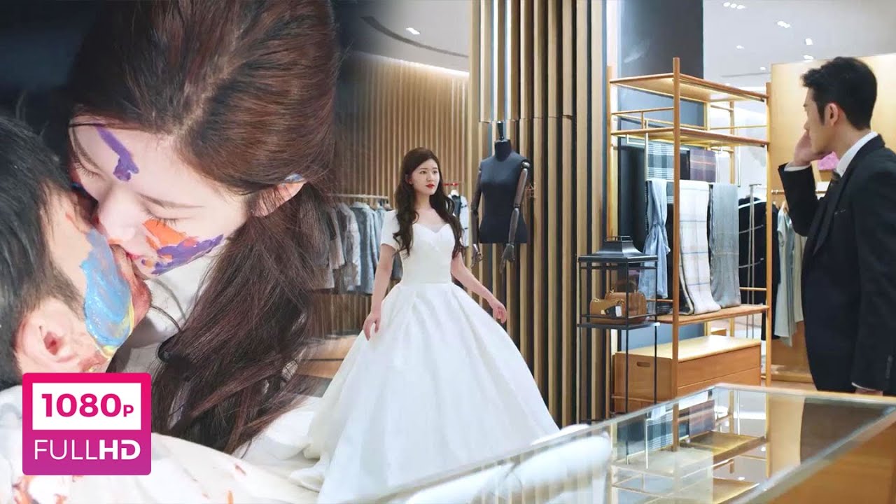 Movie | 霸總偷偷給灰姑娘驚喜，情到深處抱起來吻，一襲婚紗讓霸總看呆了眼！ #我喜歡你#DatingintheKitchen#cdrama#甜寵電影