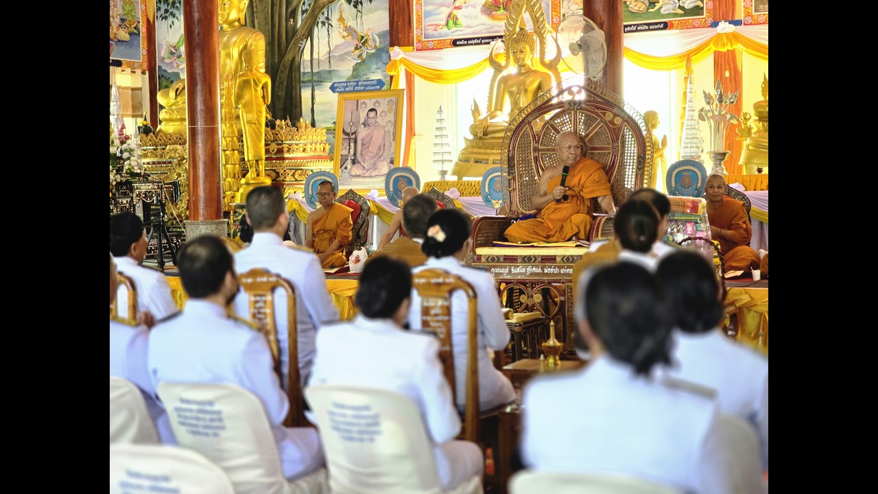 พระเทพวิสุทธิคุณ กล่าวสัมโมทนียกถาพิธีฉลองสัญญาบัตรพัดยศ ณ วัดทาม ต.โนนอุดม อ.ชุมแพ จ.ขอนแก่น