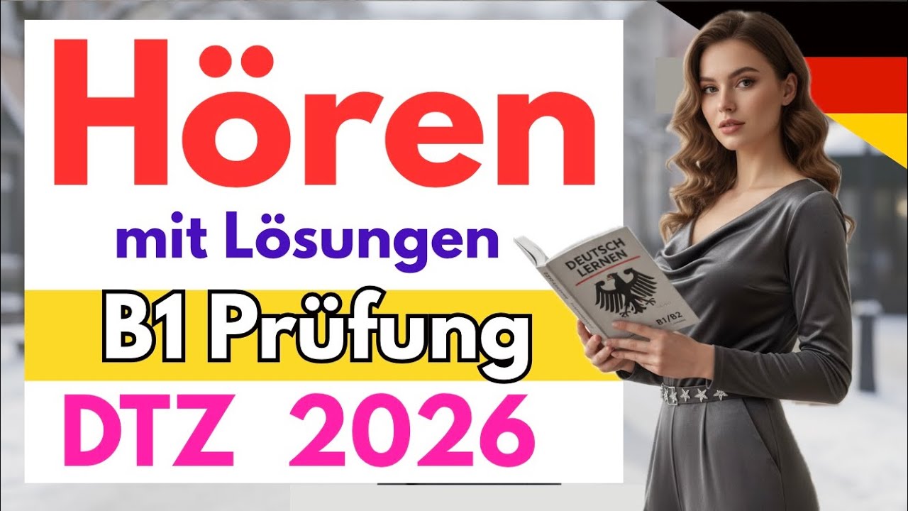 B1 Hören | Prüfung DTZ 2026 | Übung mit Lösungen | Teil 1-4 | Deutsch Test für Zuwanderer