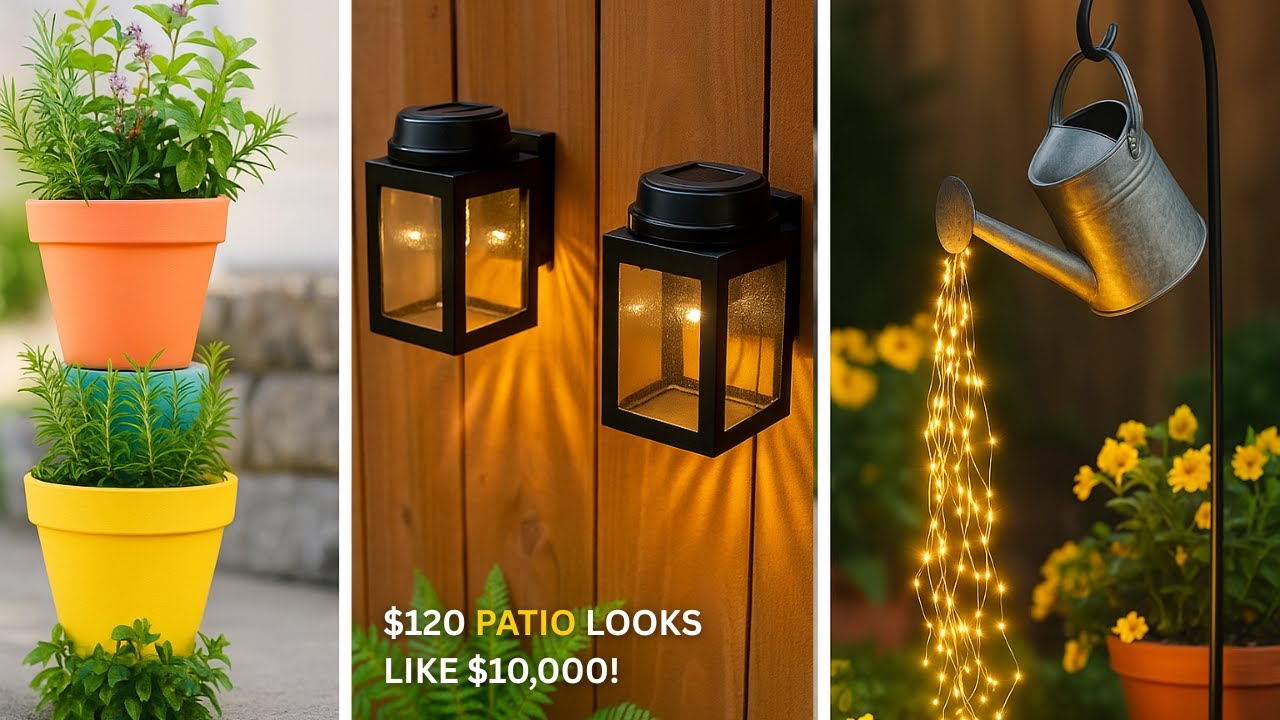 🔥 I Made My Garden Look Like a $10K Designer Patio Using Only Dollar Tree Items! 🌿✨