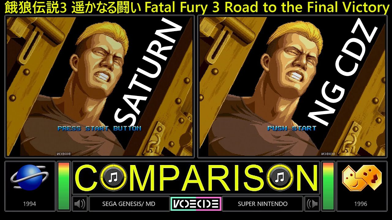 Dual Longplay of Fatal Fury 3 (Sega Saturn vs Neo Geo CD Z) Side by Side Comparison @vcdecide