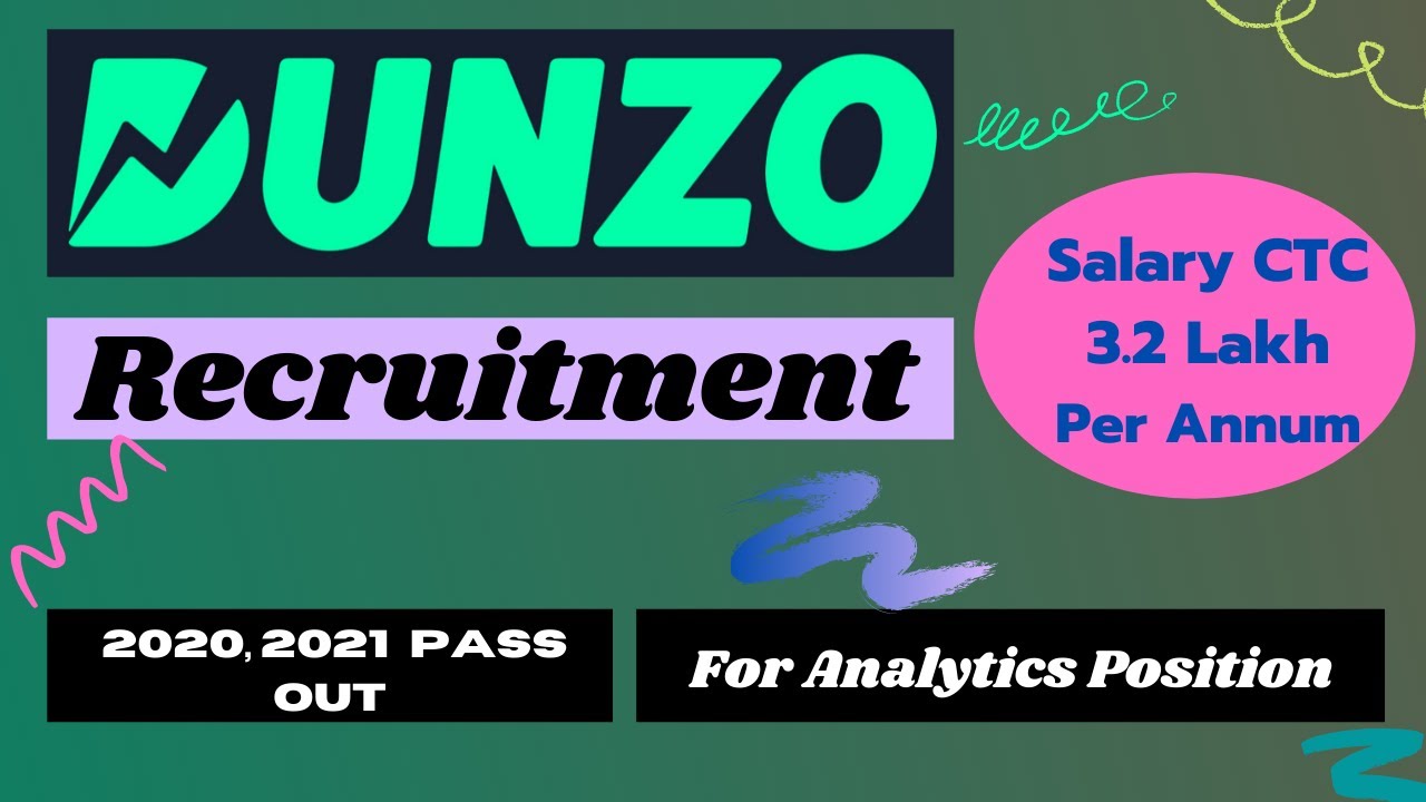 Dunzo Recruitment for Analyst Position