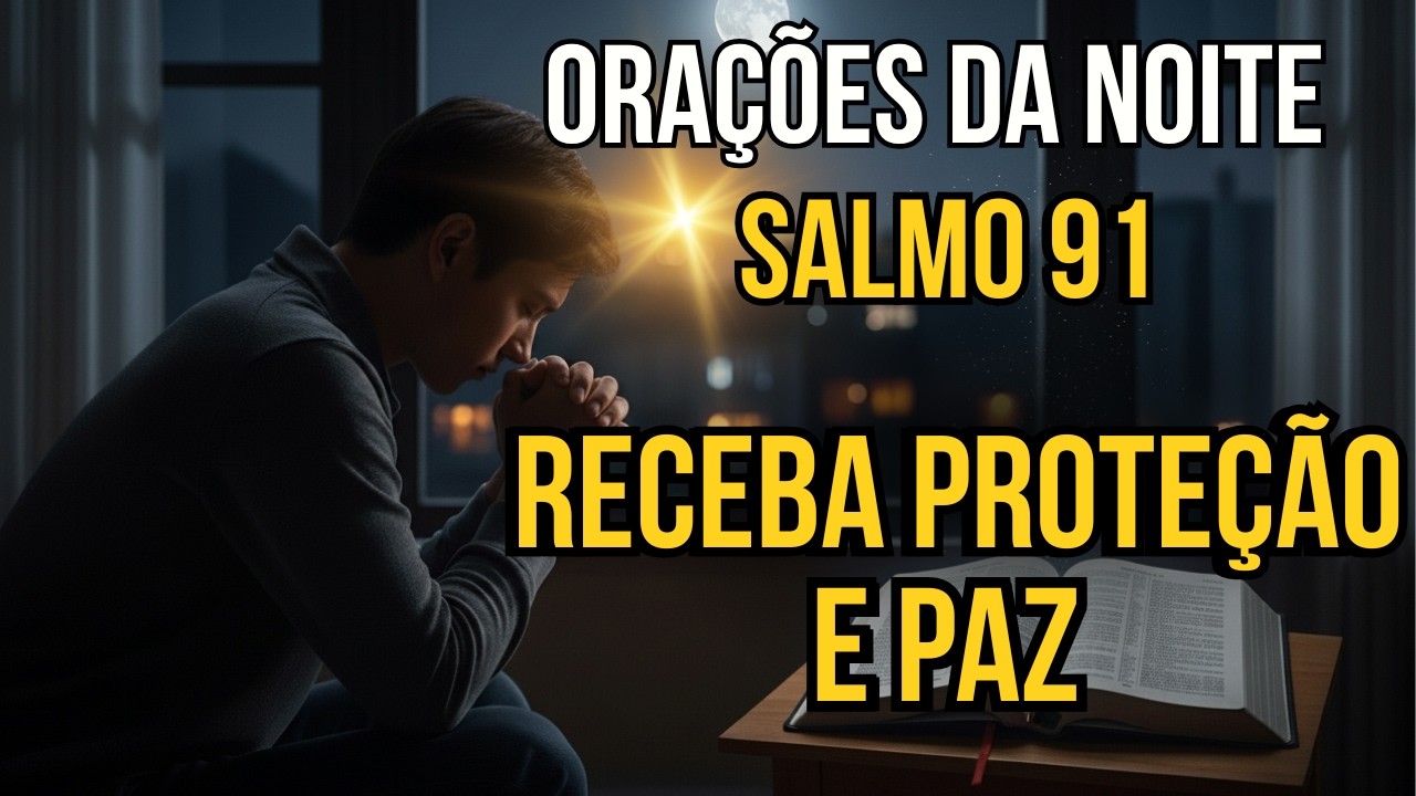 ORAÇÃO DA NOITE -  CONTRA O MEDO  | Receba Paz e Confiança em Deus