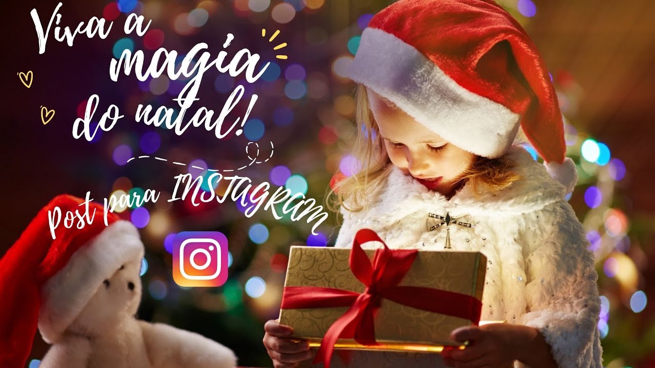 POSTS ANIMADOS TIPO CARTÃO DE NATAL - INSTAGRAM E FACEBOOK