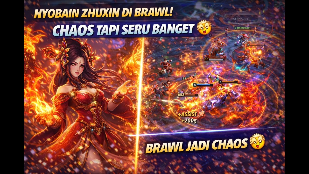 🔥 Nyobain Zhuxin di Brawl! Chaos Tapi Seru Banget 🤯 | MLBB