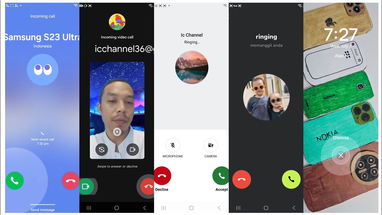 3 SOCIAL media,meet+wire messenger+BUZ+default call+alarm, incoming calls in Samsung s23 Ultra