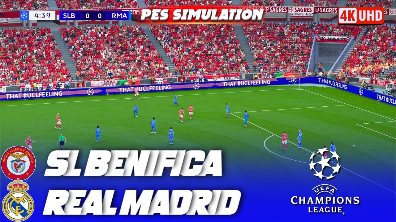 🔴SL Benifica против Real Madrid | Матч плей-офф Лиги чемпионов УЕФА 2025/26 | Геймплей PES 2021