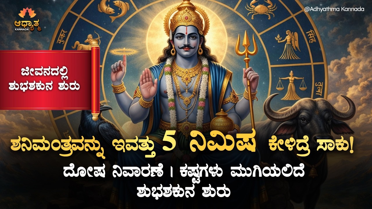 🪐ಶನಿಮಂತ್ರವನ್ನು ಶನಿವಾರ ರಾತ್ರಿ 12 ಘಂಟೆಯ ಒಳಗೆ ಎಷ್ಟು ಕೇಳುತ್ತೀರೋ ಅಷ್ಟು ಒಳ್ಳೆಯದು Shani Mantra Rashi Dosha