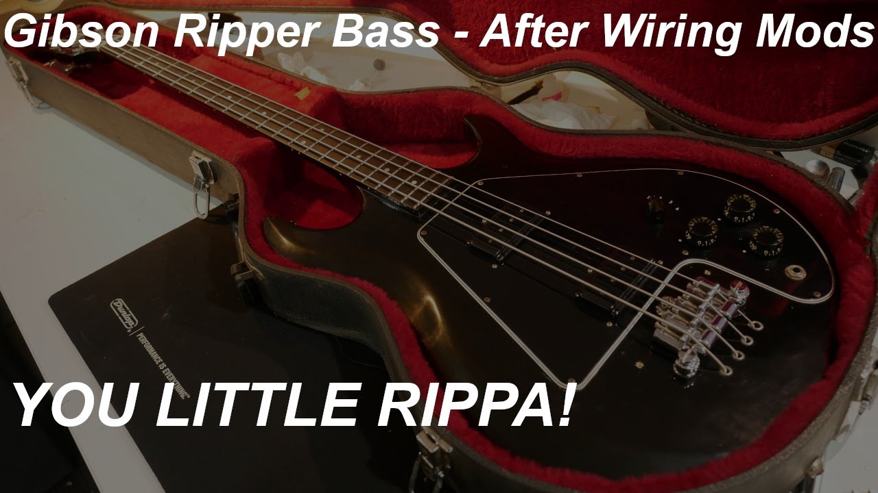 Gibson Ripper Bass Demo - After Wiring Mods & Fret Hone