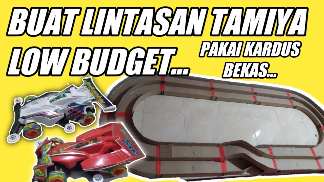 TUTORIAL Cara MEMBUAT LINTASAN TAMIYA PINDAH JALUR DARI KARDUS BEKAS...by Afa Story #tamiya