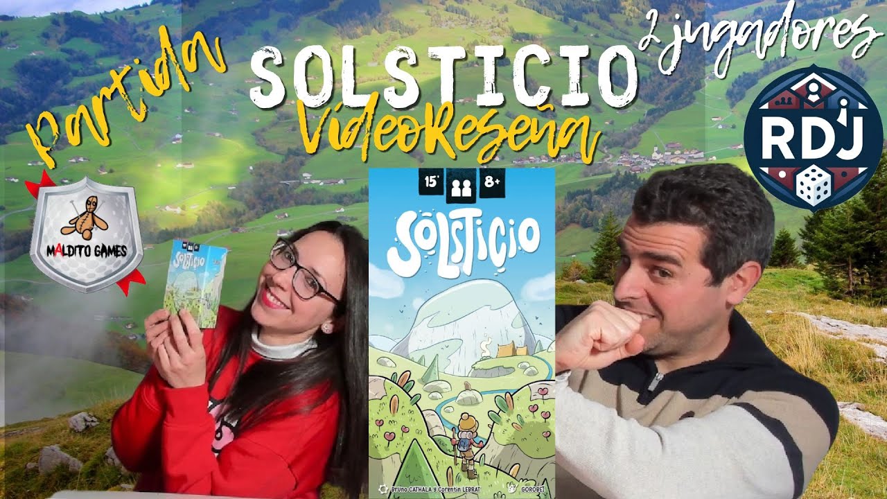 SOLSTICIO Juego de losetas para ludotecas de 2 jugadores (RDJ) VídeoReseña y Partida