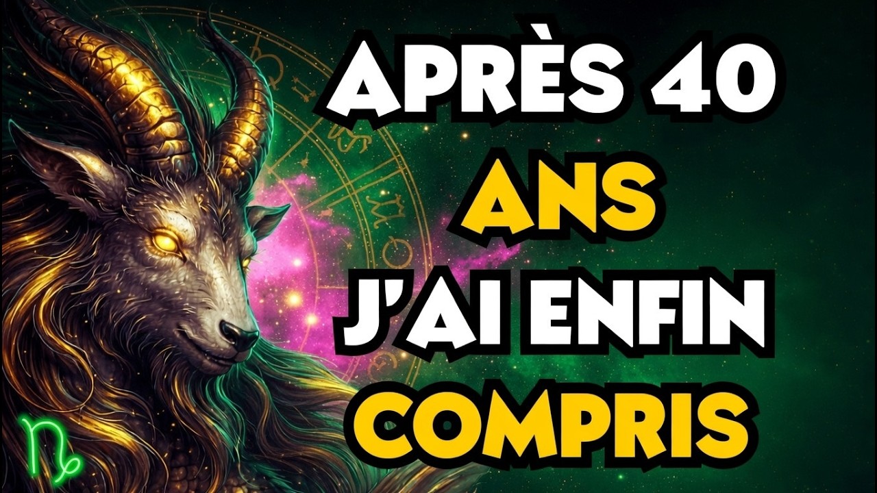 Après 40 ans sous le signe du Capricorne, je comprends enfin pourquoi nous souffrons en premier.