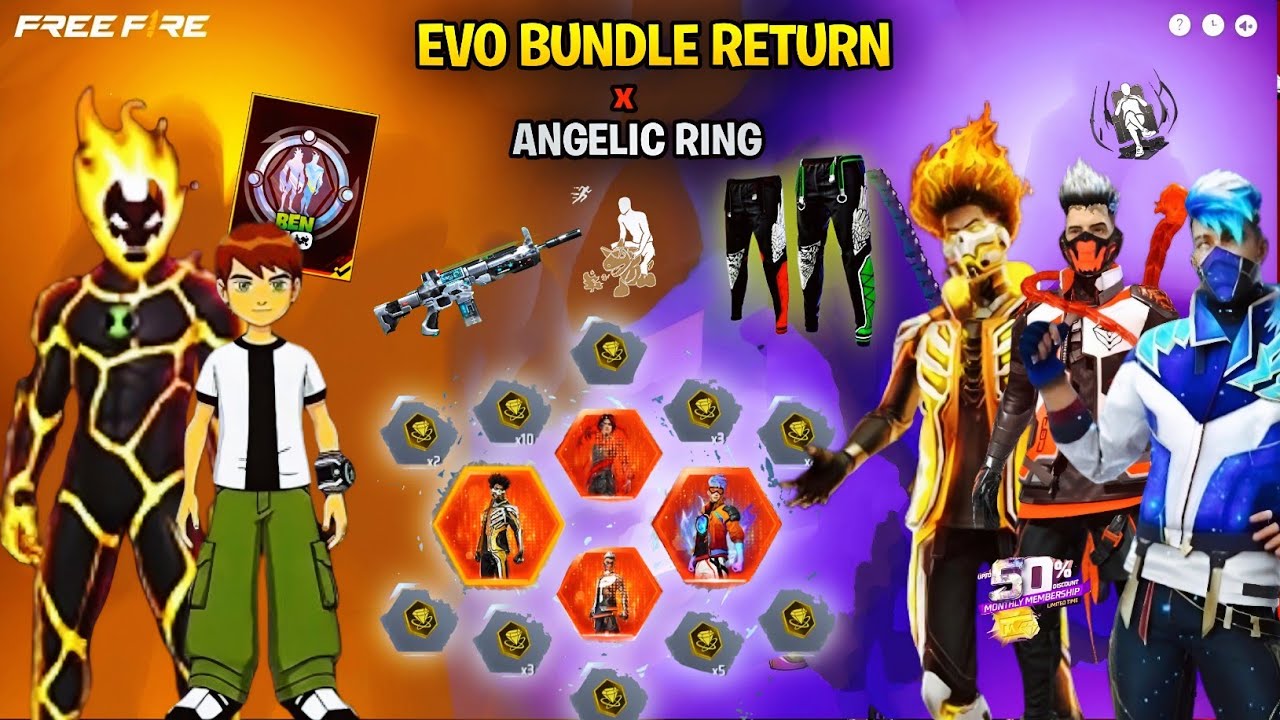 All Evo Bundle Return Confirm Date💥🤯| Next Universal Ring Angelic Pents Return l Free Fire New Event