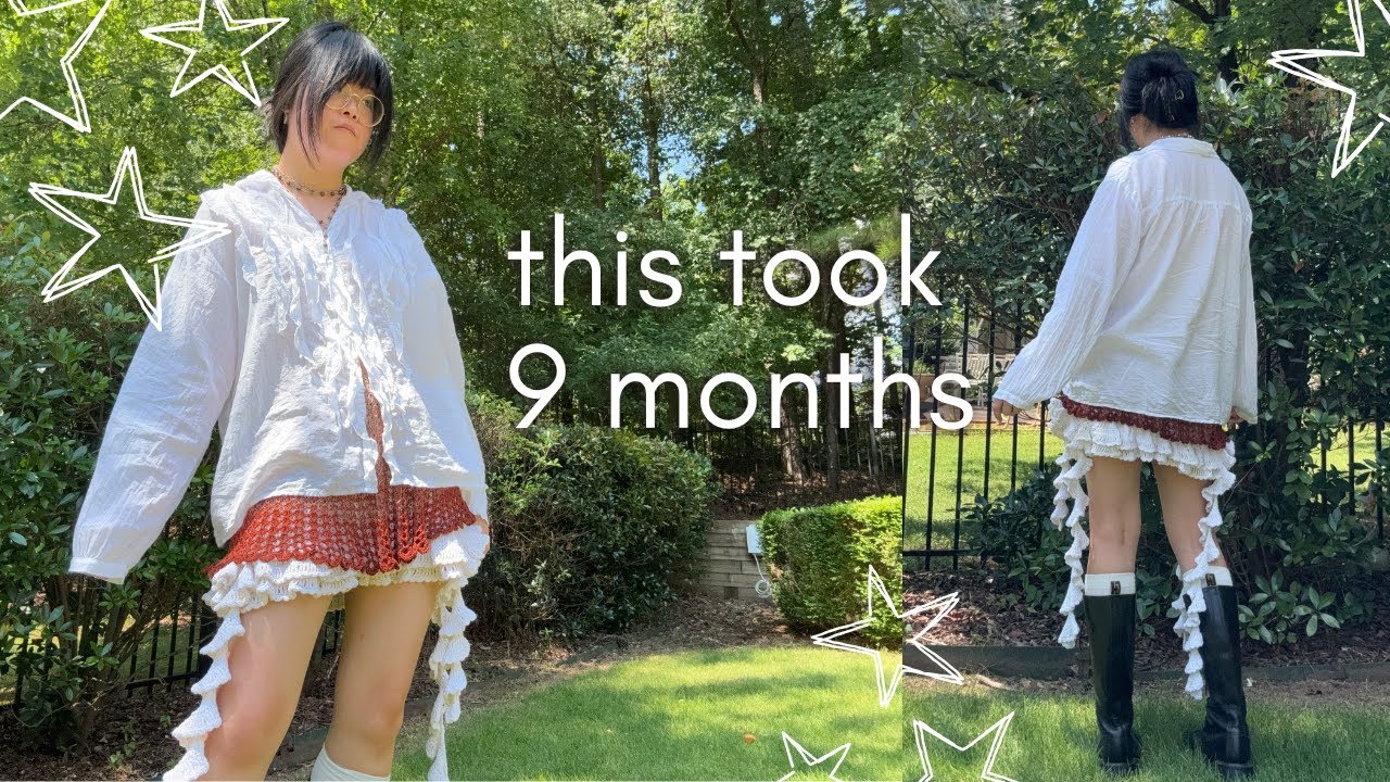 Вяжем крючком юбку, вдохновленную медузами!🪼