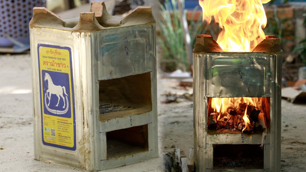 Making rocket stove from Clay with Iron Barrels