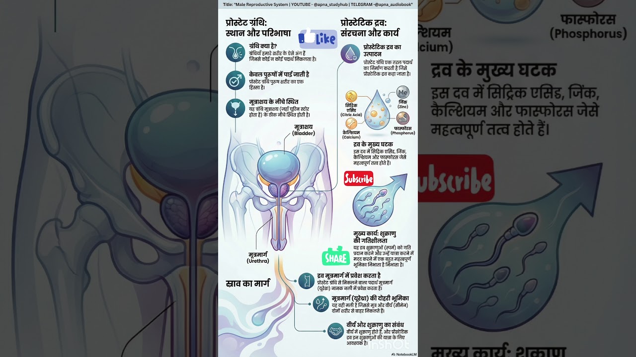 Male Reproductive System पुरुष प्रजनन तंत्र 