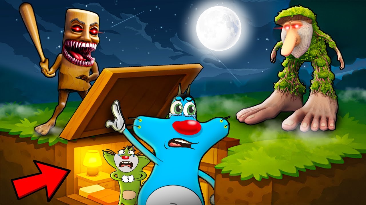 Roblox Oggy Spends Dangerous Night In Bunker With Jack