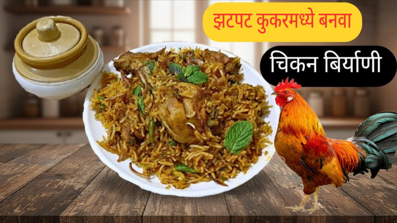कुकरमध्ये परफेक्ट चिकन बिर्याणी | Easy Chicken Biryani in Cooker |