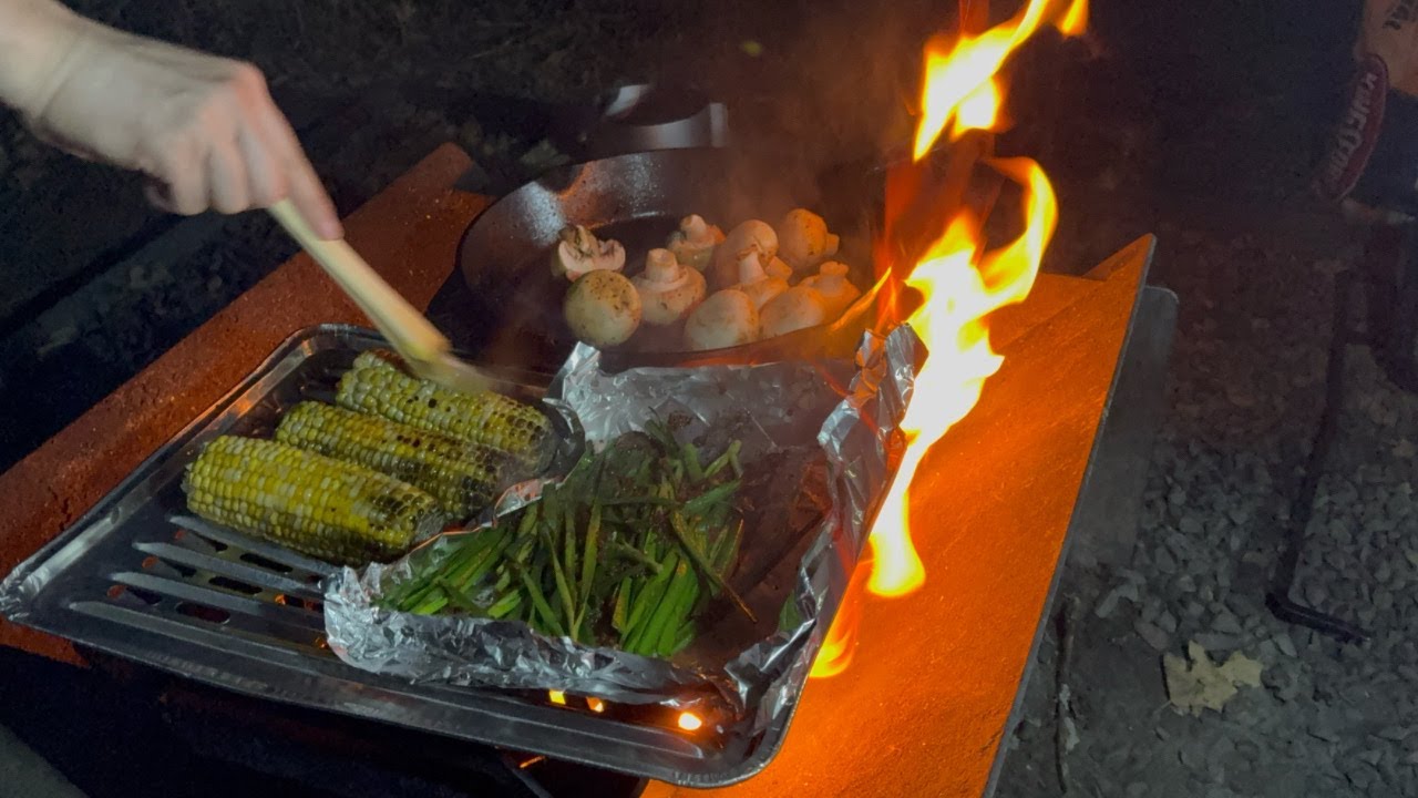 Day 1 - Part 2 - Savoring the moment of the night | 煎牛排、烤玉米等，享受美好的夜晚時刻 | AutoCamp Yosemite