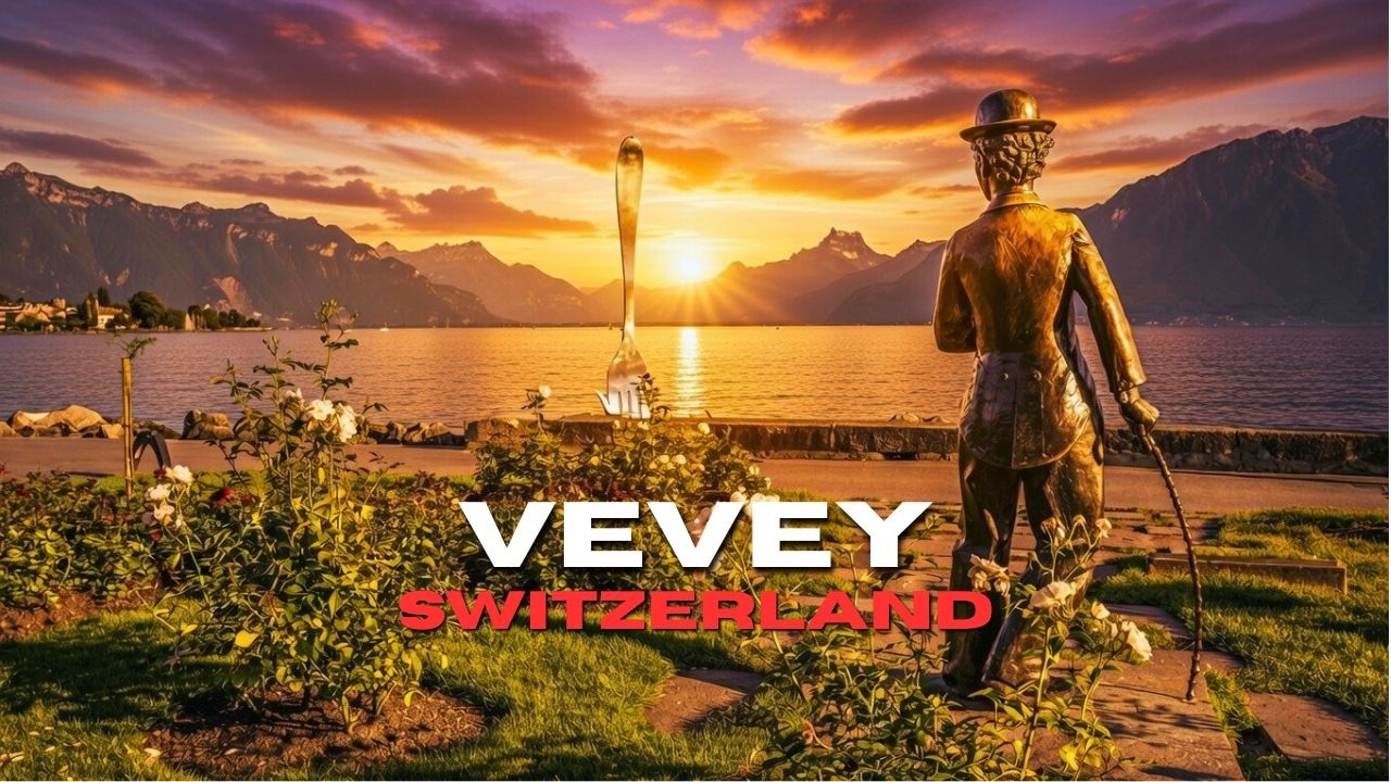 Charlie Chaplin’s Tramp in Switzerland 🇨🇭 Vevey 🇨🇭 4K Walking Tour