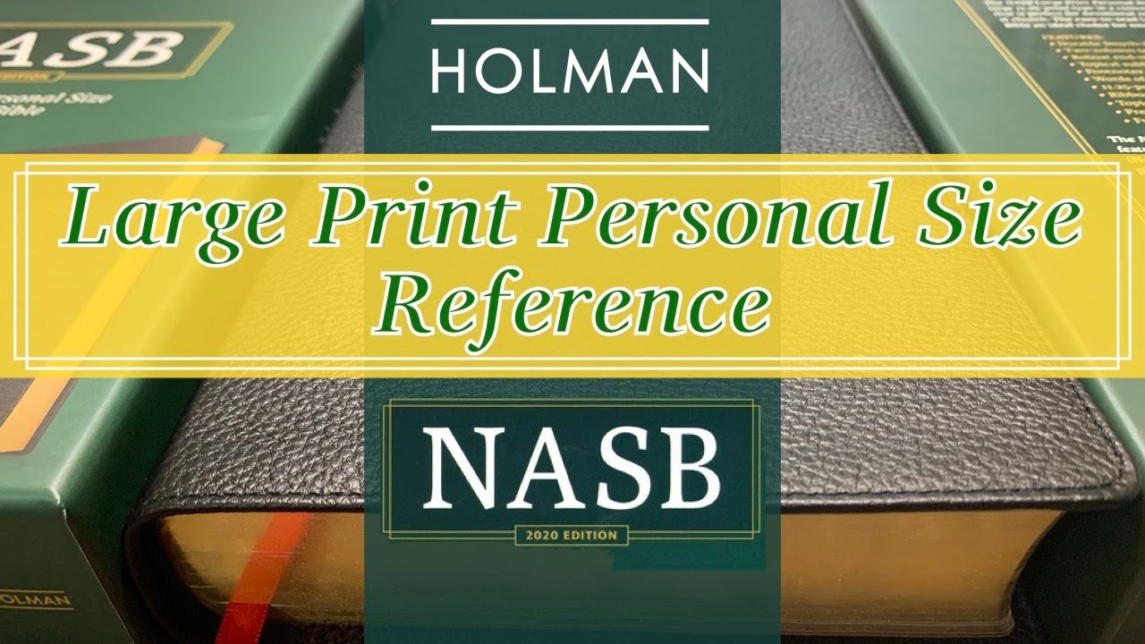 Библейский обзор: Holman NASB 2020, крупный шрифт, персональный формат, справочник в черной натур...