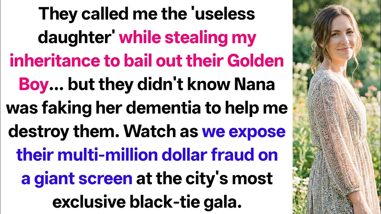 They called me the 'useless daughter' while stealing my inheritance to bail out their Golden Boy...