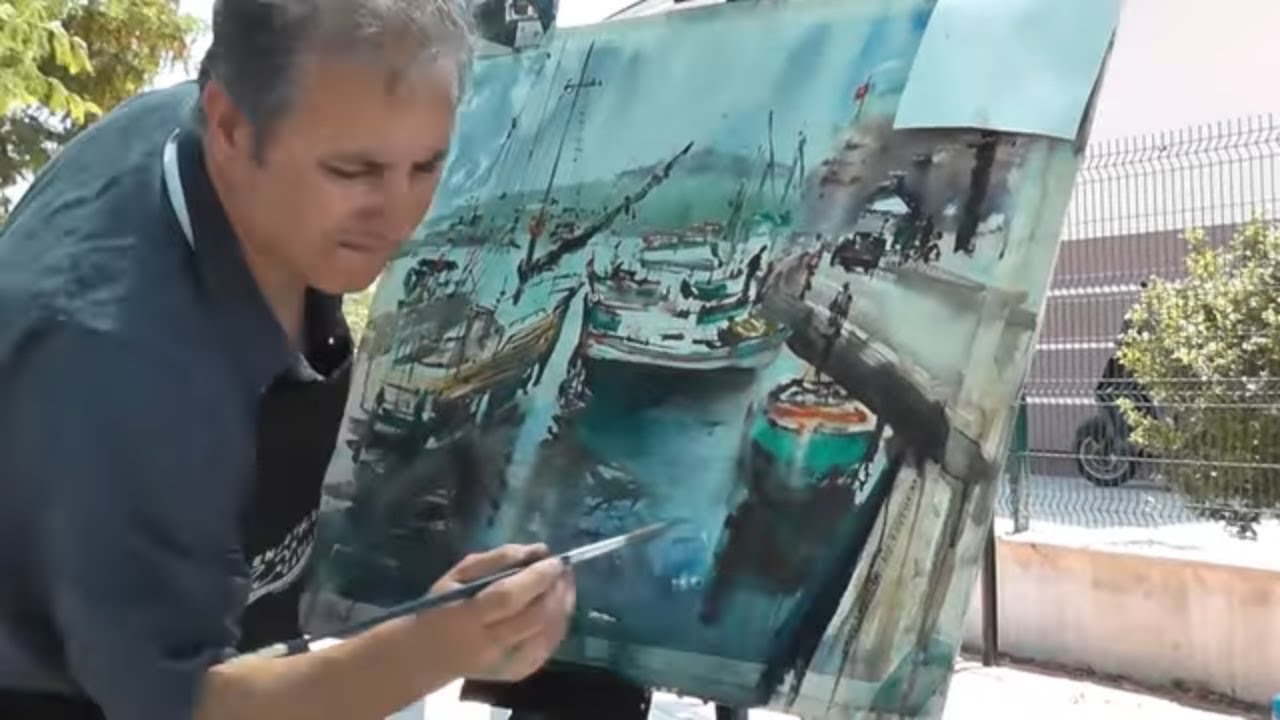 Ahmet OĞRAŞ Watercolor Painting Demonstration (Quick version)