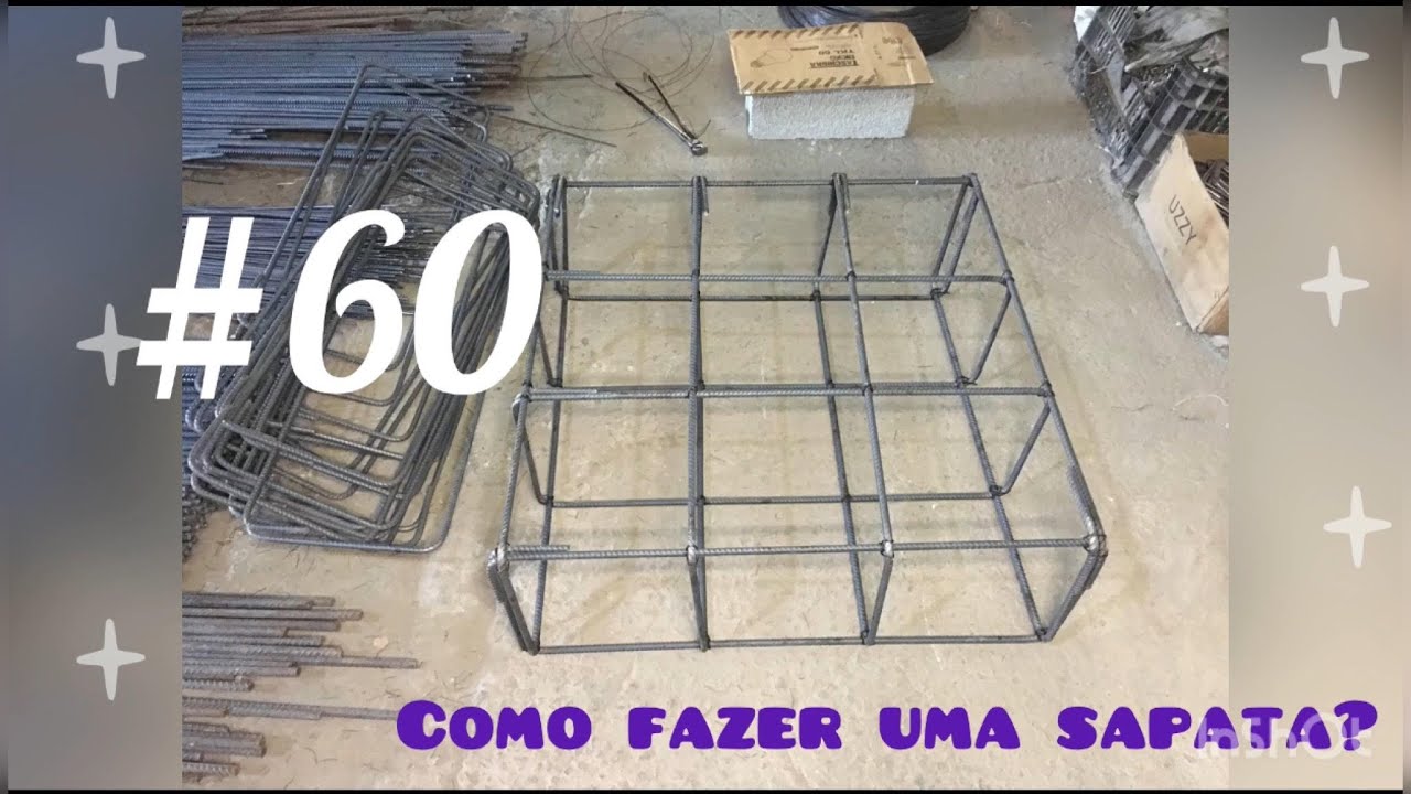 #60 Como fazer sapata / bloco / gaiola de vergalhão / aço ? Tutorial explicativo