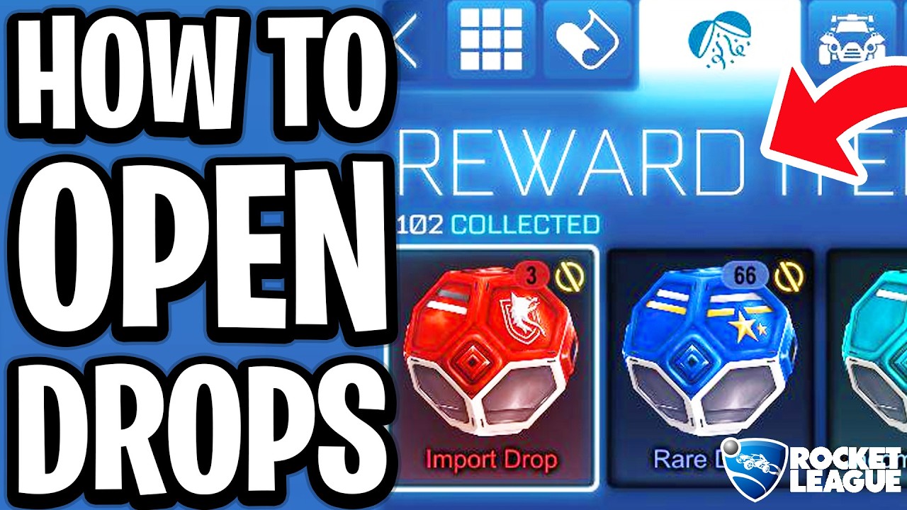 How to OPEN Drops in Rocket League & See Item Rewards - Full Guide