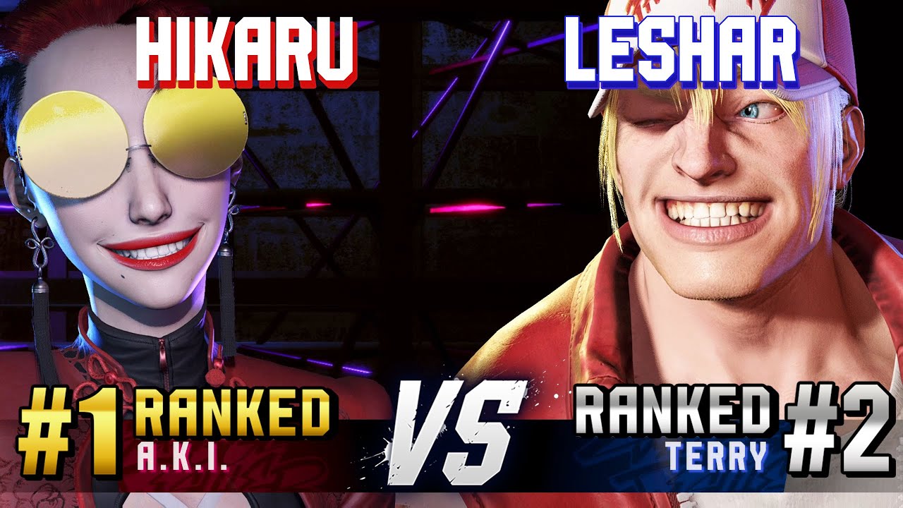 SF6 ▰ HIKARU (#1 Ranked A.K.I.) vs LESHAR (#2 Ranked Terry) ▰ High Level Gameplay