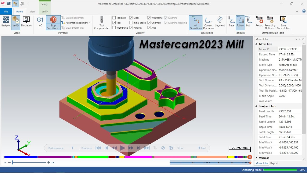 ตัวอย่าง(CAD-CAM งานกัด)ด้วยโปรแกรม Mastercam2023 สำหรับเป็นแนวทางในการแข่งขันทักษะ Ep.2