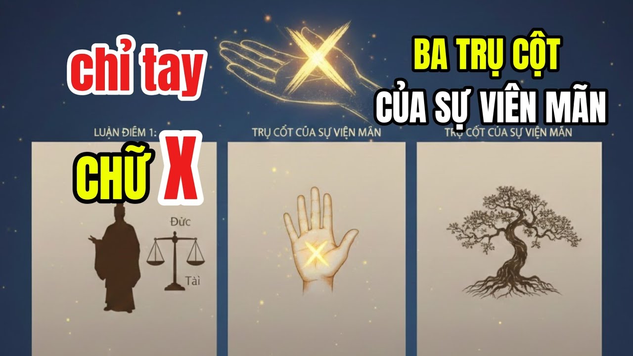 Tại sao BA TRỤ CỘT CỦA SỰ VIÊN MÃN của người có chỉ tay chữ X ít người biết ?